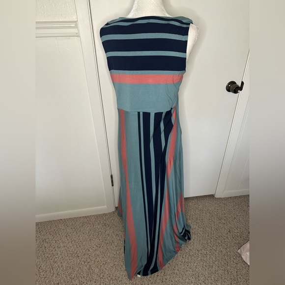Soft Surroundings Blue and Pink One Shoulder Maxi size Petite Medium - Picture 4 of 10